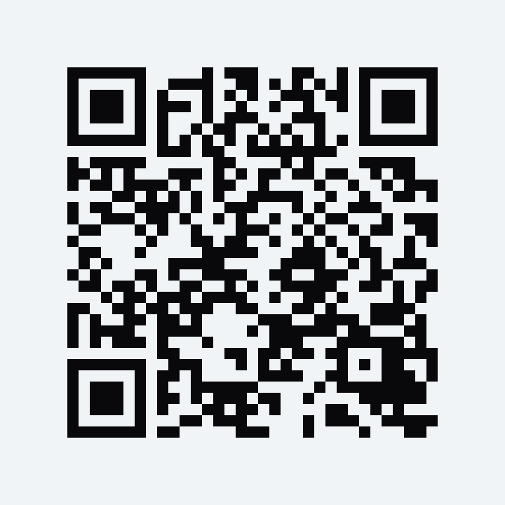A chunky pixelated QR code upscaled from a tiny render